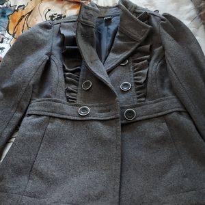 Nordstrom BP ruffle pea coat